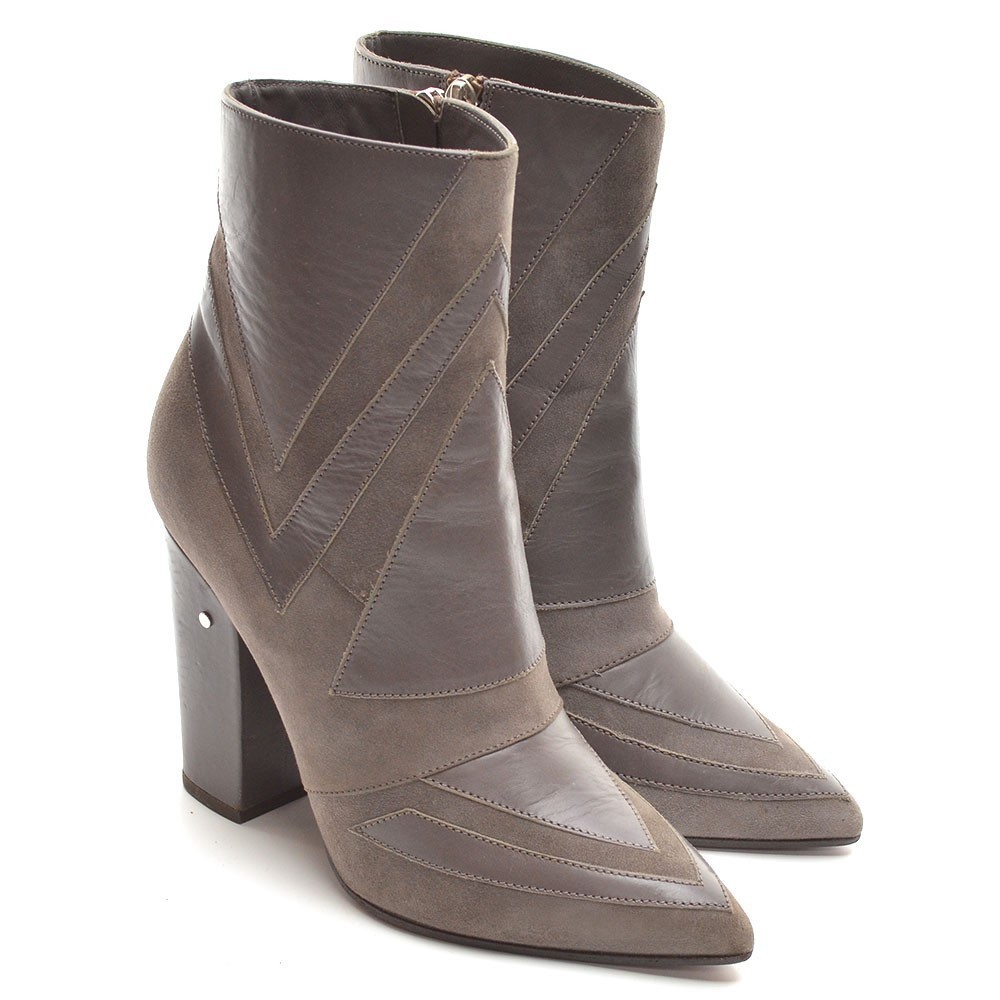 Laurence Dacade Isola Gray Leather Ankle Boots 38